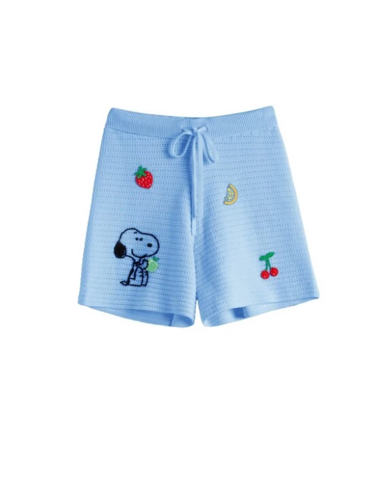 Foto van product Chinti & Parker Broek 'Snoopy' lichtblauw / groen / rood / zwart