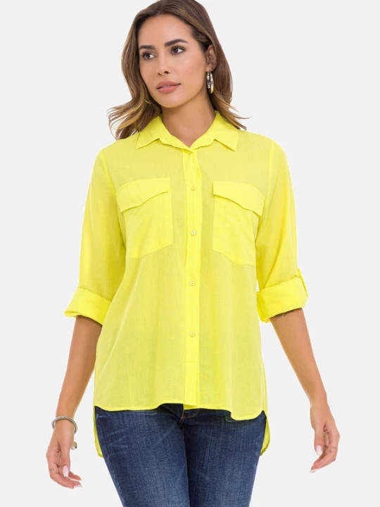 Foto van product CIPO & BAXX Blouse 'WH123' geel