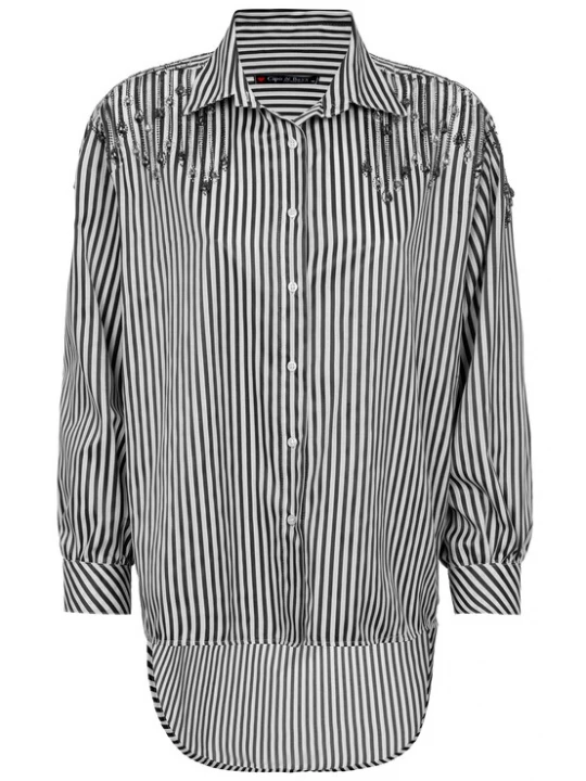 Foto van product CIPO & BAXX Blouse zwart / wit