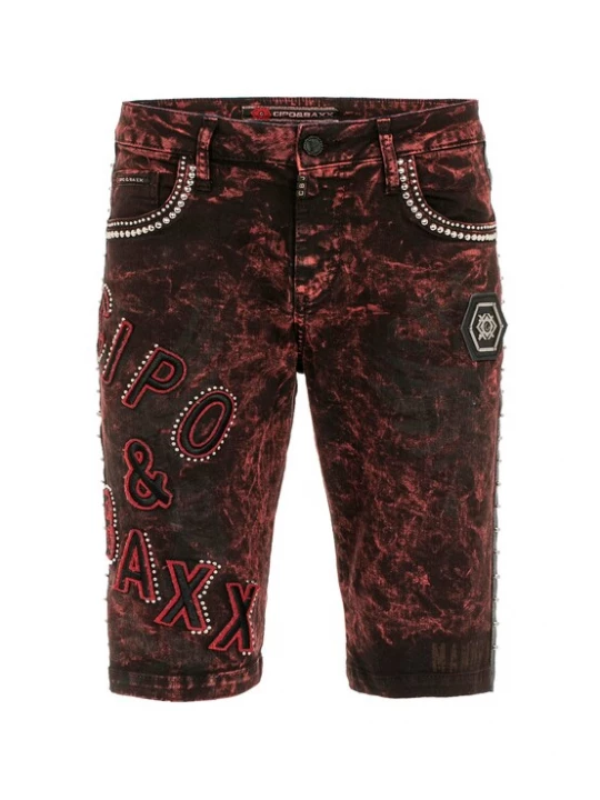 Foto van product CIPO & BAXX Jeans 'Rotten' rood / zwart