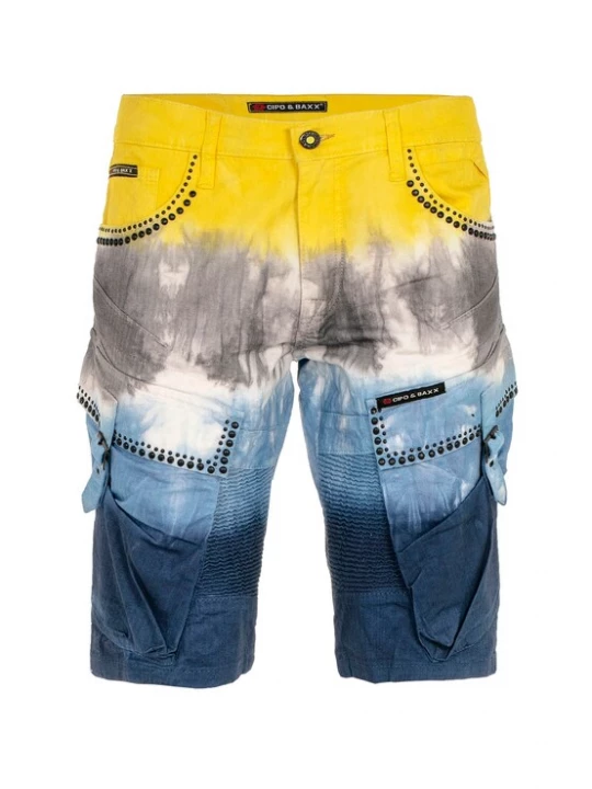 Foto van product CIPO & BAXX Jeans 'Sunrise' blauw / donkerblauw / geel / grijs / wit