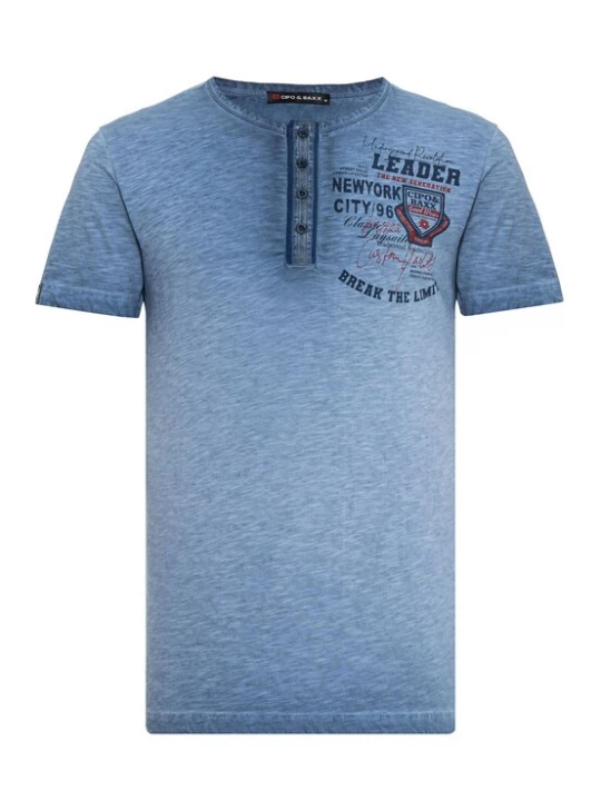 Foto van product CIPO & BAXX Shirt blauw / donkerblauw / rood