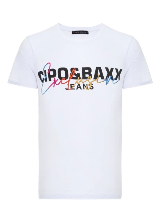 Foto van product CIPO & BAXX Shirt blauw / geel / rood / zwart / wit