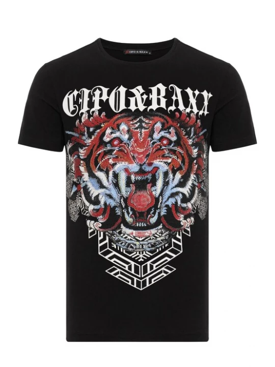 Foto van product CIPO & BAXX Shirt blauw / rood / zwart / wit
