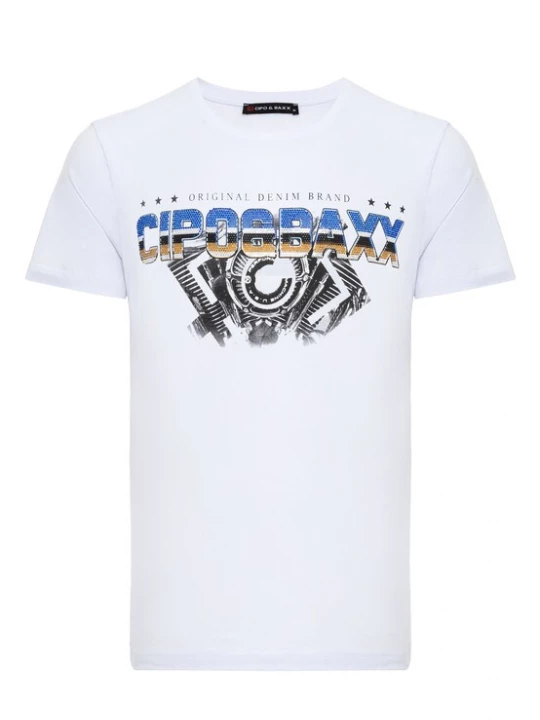 Foto van product CIPO & BAXX Shirt blauw / wit