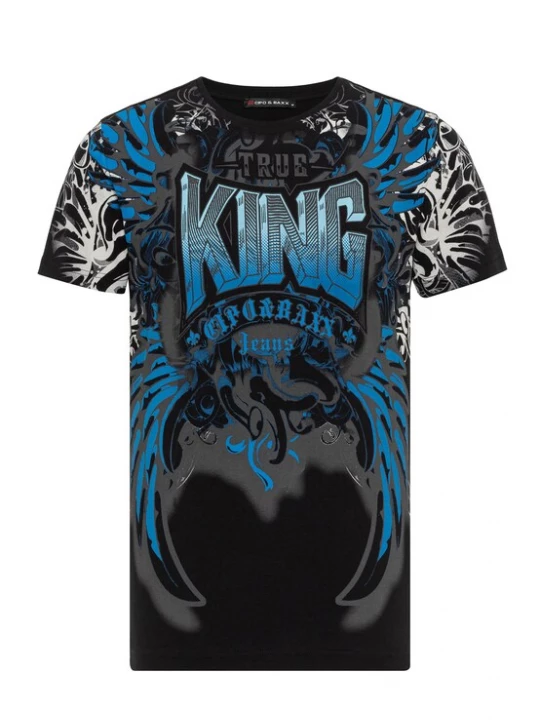 Foto van product CIPO & BAXX Shirt blauw / zwart