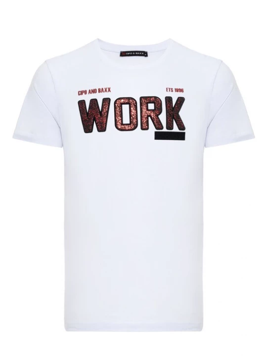 Foto van product CIPO & BAXX Shirt bordeaux / wit