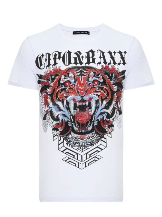 Foto van product CIPO & BAXX Shirt bruin / zwart / wit