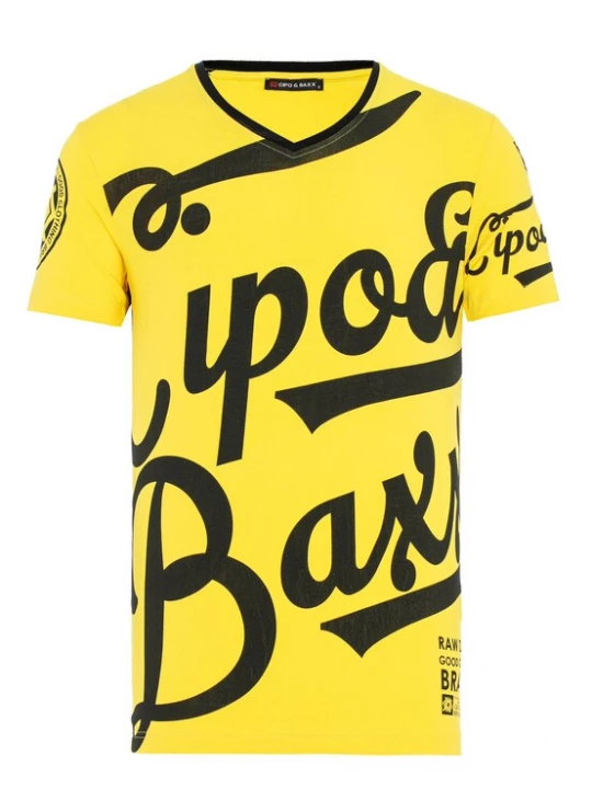 Foto van product CIPO & BAXX Shirt 'CT635' geel / zwart
