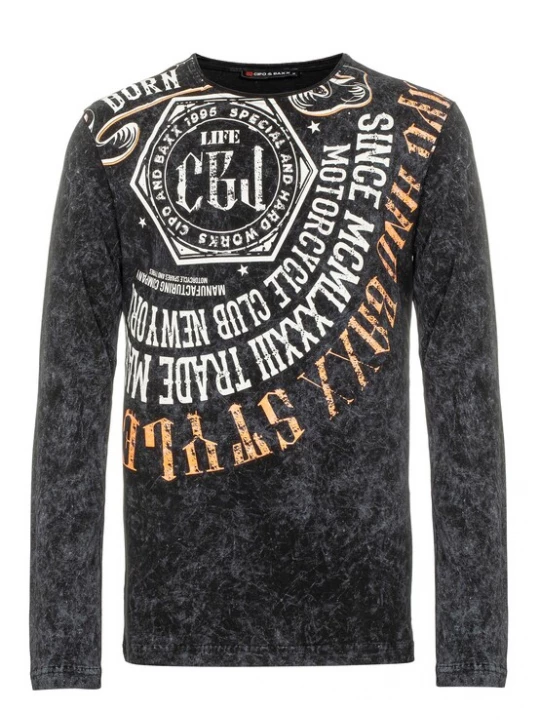Foto van product CIPO & BAXX Shirt geel / zwart / wit
