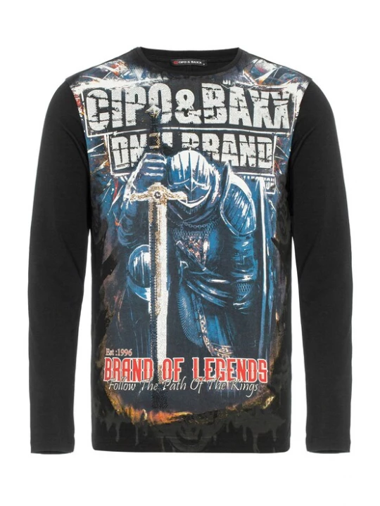 Foto van product CIPO & BAXX Shirt gemengde kleuren / zwart