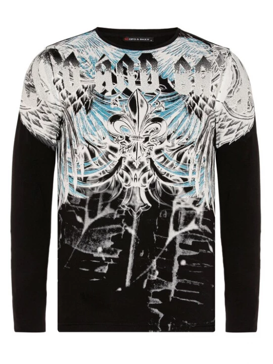 Foto van product CIPO & BAXX Shirt gemengde kleuren / zwart