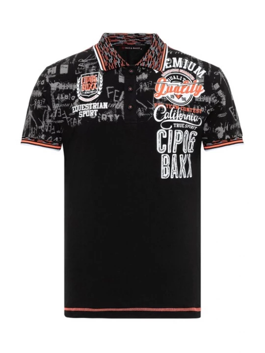 Foto van product CIPO & BAXX Shirt grijs / lichtroze / zwart / wit
