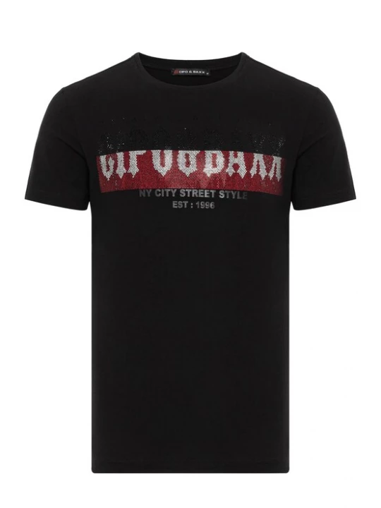 Foto van product CIPO & BAXX Shirt grijs / rood / zwart