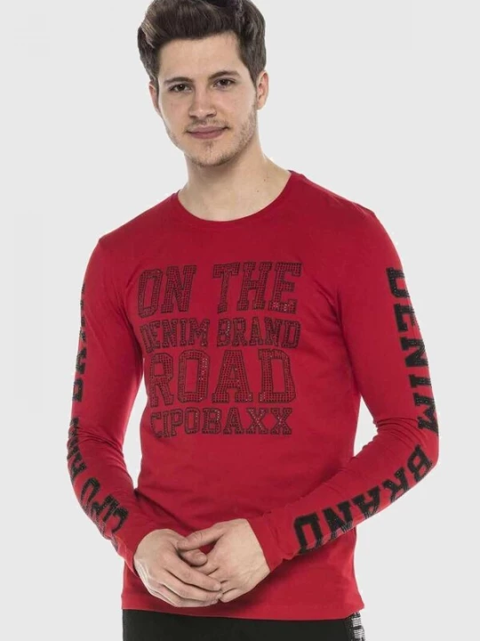 Foto van product CIPO & BAXX Shirt rood / zwart