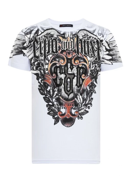 Foto van product CIPO & BAXX Shirt rood / zwart / wit
