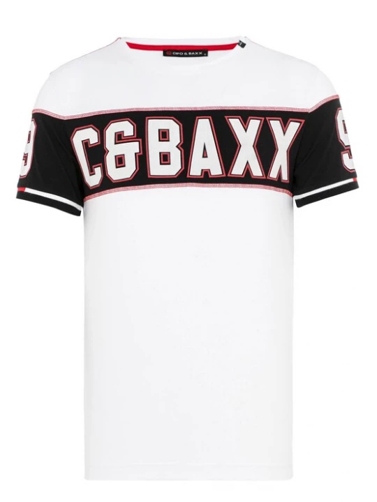 Foto van product CIPO & BAXX Shirt rood / zwart / wit