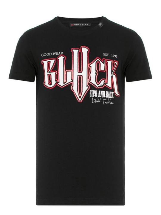 Foto van product CIPO & BAXX Shirt rood / zwart / wit