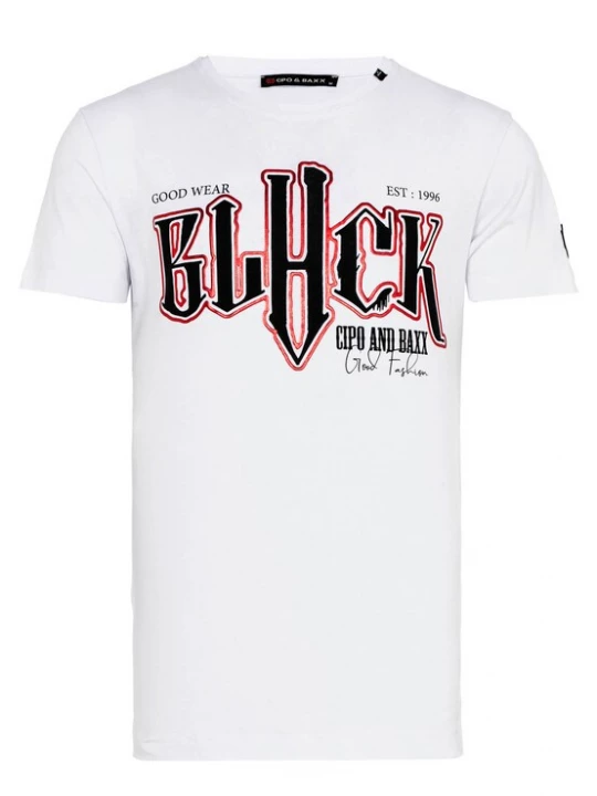Foto van product CIPO & BAXX Shirt rood / zwart / wit