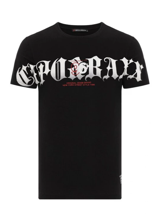 Foto van product CIPO & BAXX Shirt rood / zwart / wit
