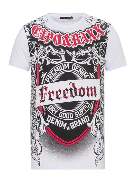 Foto van product CIPO & BAXX Shirt rood / zwart / wit