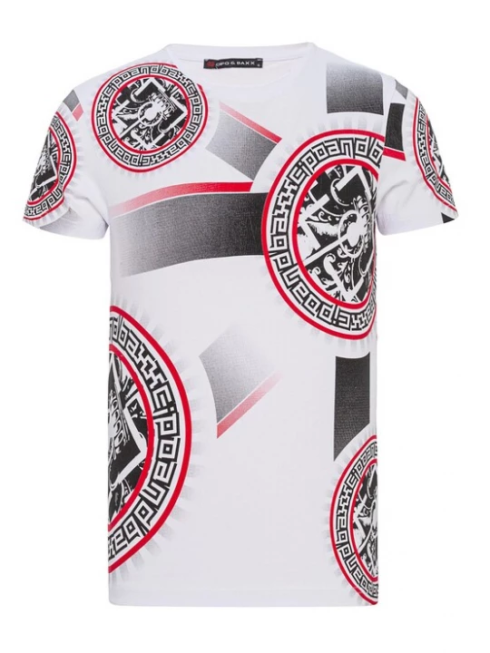 Foto van product CIPO & BAXX Shirt rood / zwart / wit