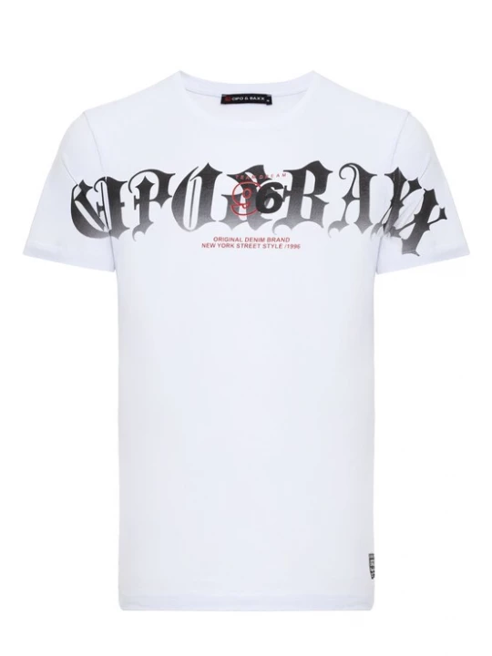 Foto van product CIPO & BAXX Shirt rood / zwart / wit