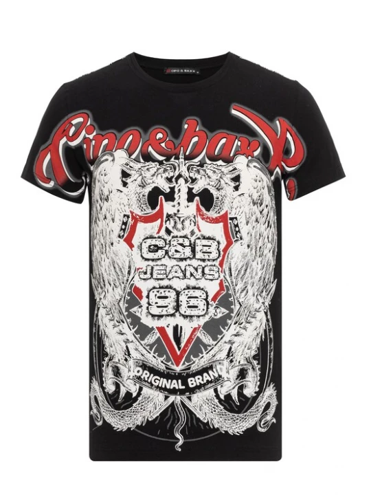 Foto van product CIPO & BAXX Shirt rood / zwart / wit