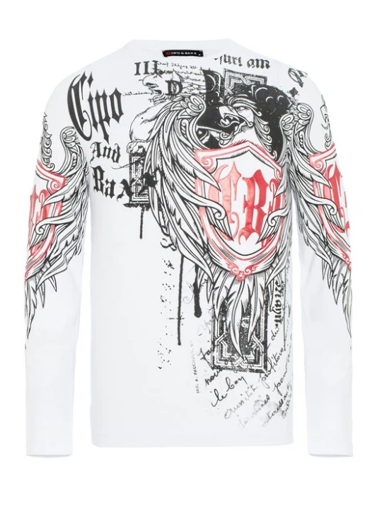 Foto van product CIPO & BAXX Shirt rood / zwart / wit