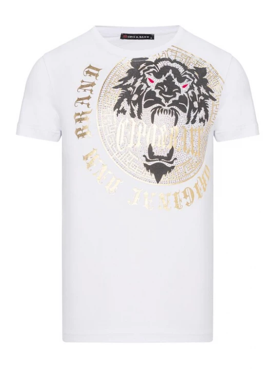 Foto van product CIPO & BAXX Shirt sand / zwart / wit