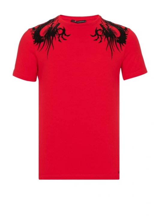 Foto van product CIPO & BAXX Shirt 'Yakuza Dragon' rood / zwart