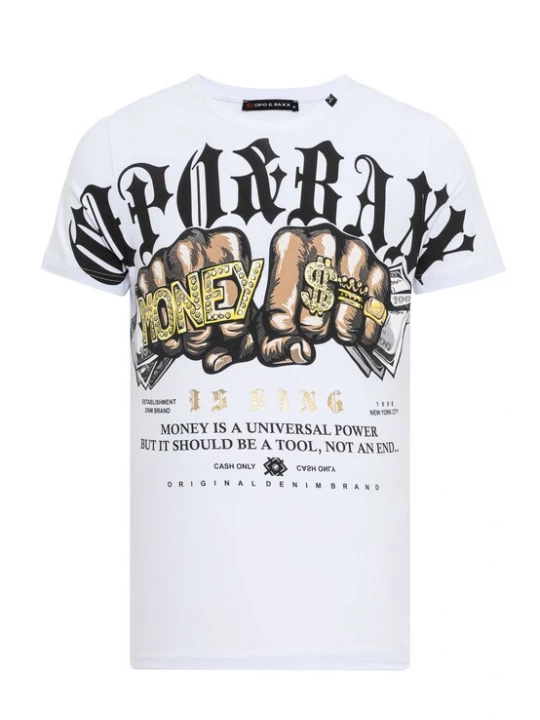 Foto van product CIPO & BAXX Shirt zwart / wit