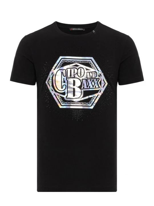 Foto van product CIPO & BAXX Shirt zwart / zilver
