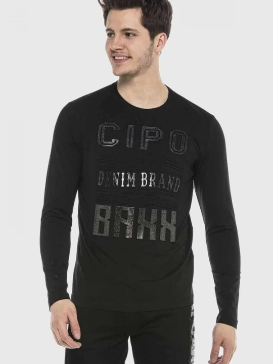 Foto van product CIPO & BAXX Shirt zwart / zilver