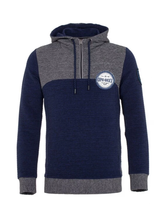 Foto van product CIPO & BAXX Sweatshirt donkerblauw / grijs gemêleerd