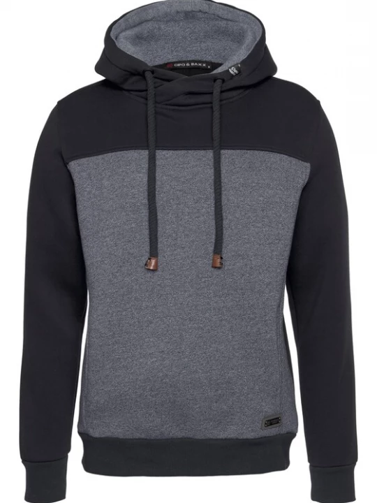 Foto van product CIPO & BAXX Sweatshirt grijs gemêleerd / zwart