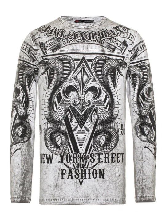 Foto van product CIPO & BAXX Sweatshirt grijs / zwart