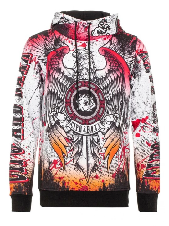 Foto van product CIPO & BAXX Sweatshirt oranje / rood / zwart / wit