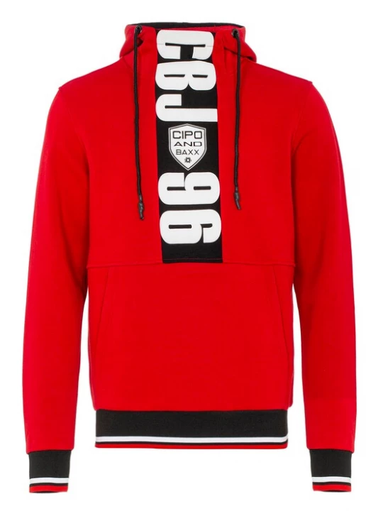 Foto van product CIPO & BAXX Sweatshirt rood / zwart / wit