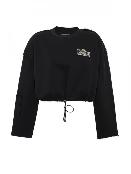 Foto van product CIPO & BAXX Sweatshirt 'WL370' zwart / wit
