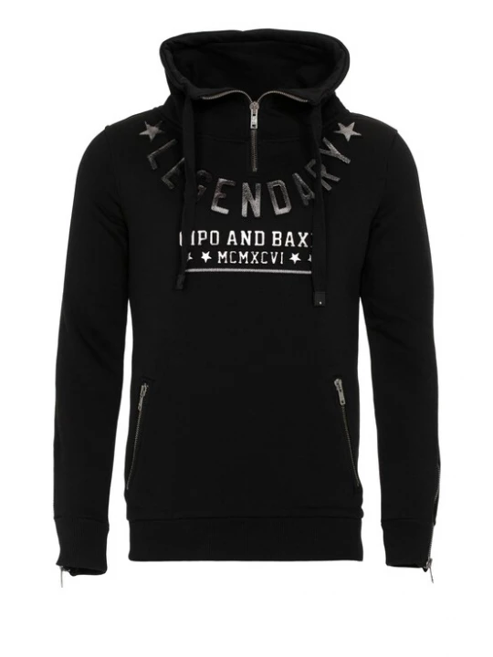 Foto van product CIPO & BAXX Sweatshirt zilvergrijs / zwart / zilver