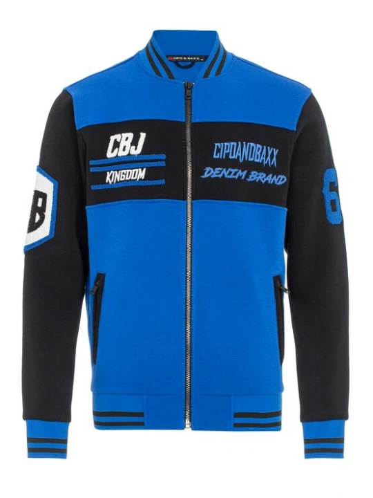 Foto van product CIPO & BAXX Sweatvest blauw / zwart / wit