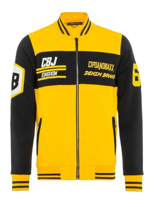 Foto van product CIPO & BAXX Sweatvest geel / zwart / wit
