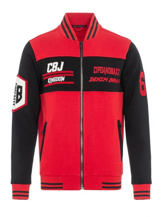 Foto van product CIPO & BAXX Sweatvest rood / zwart