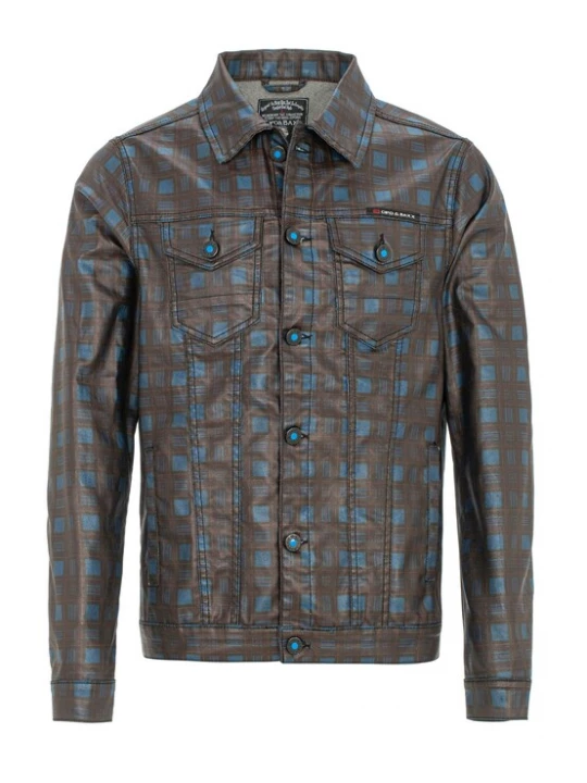 Foto van product CIPO & BAXX Tussenjas royal blue / koningsblauw / chocoladebruin