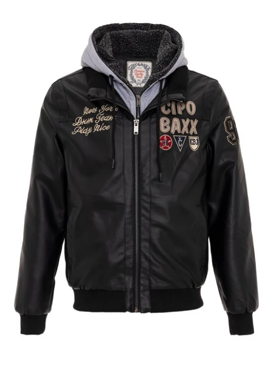 Foto van product CIPO & BAXX Winterjas beige / rood / zwart