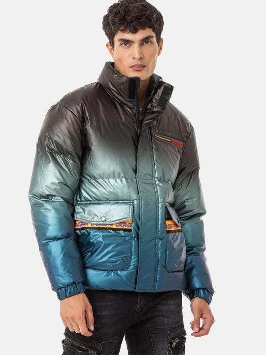 Foto van product CIPO & BAXX Winterjas blauw / lichtblauw / grijs / oranje