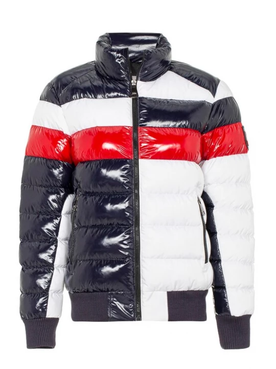 Foto van product CIPO & BAXX Winterjas donkerblauw / rood / wit