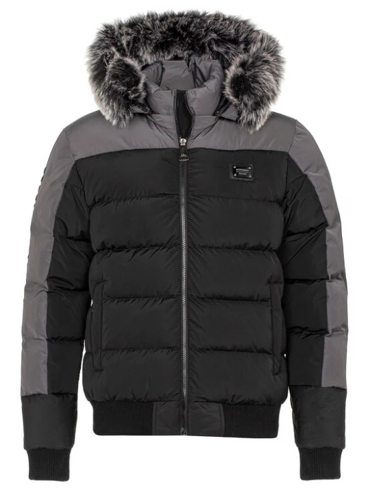 Foto van product CIPO & BAXX Winterjas grijs / zwart