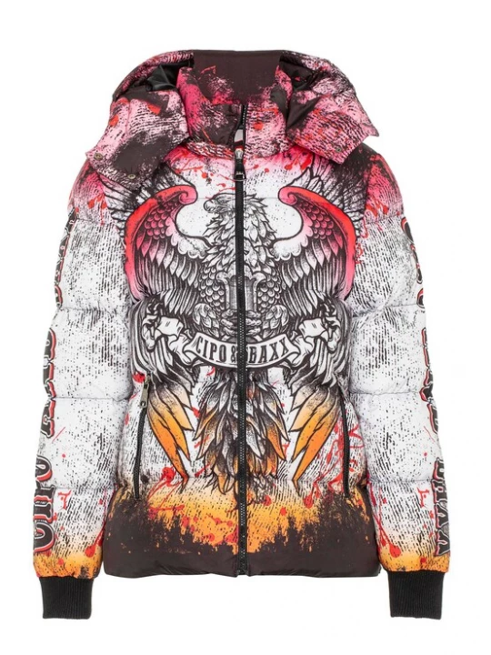 Foto van product CIPO & BAXX Winterjas oranje / rood / zwart / wit